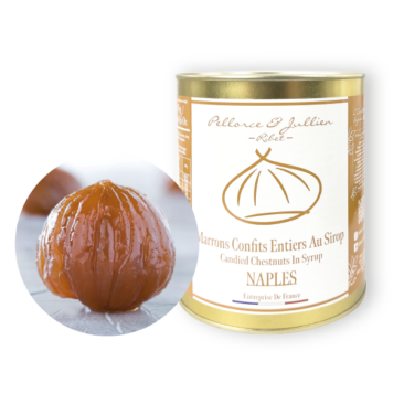 Whole candied chestnut in syrup Napoli origin • 2,4 kg • Package box of 4 • BBD 36 months