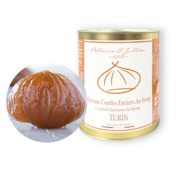 Whole candied chestnut in syrup Torino origin • 2,4 kg • Package box of 4 • BBD 36 months