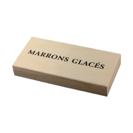 Boîte de 12 Marrons glacés • 240g • Conditionnement par 11 • DDM 60/90 jours