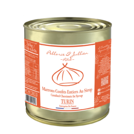 Marrons entiers Turin • Poids Net égoutté 2,4kg • Conditionnement par 4 • DDM 36 mois