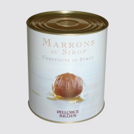 Whole Naples Chestnuts – Average size of chestnuts: 21 g – Strained net weight: 2.3 kg – Net weight per unit: 4 kg – Pack of 3 tins – Shelf life: 36 months – Ref.: 102