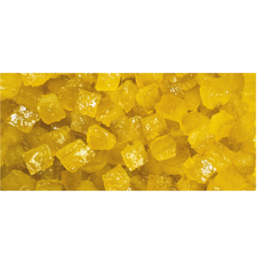 Candied lemon cubes • 2,5 kg • 9x9 mm • Package box of 5 • BBD 12 months